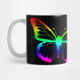 Rainbow Outline Butterfly Mug
